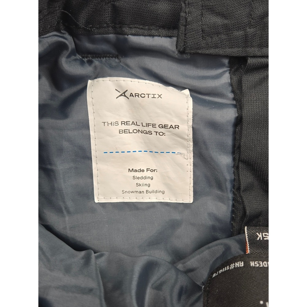Arctix‎ Youth Insulated Snow Ski Pants Black Cargo Pockets Adjustable Waist M 5K - Picture 9 of 12